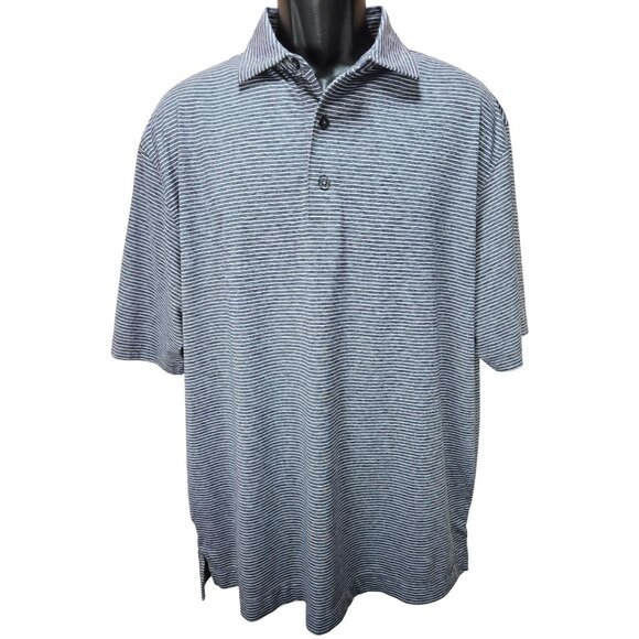 FOOTJOY FJ Men's Seawash Striped Lisle Short-Sleeve Polo Golf Shirt Large - Picture 1 of 8